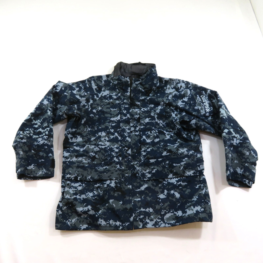 US Navy Gore-tex Parka Working Digital Blue Camo Coat Shirt Sz M X-Short USN